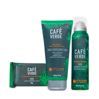 Combo Café Verde: Shampoo, Desodorante e Sabonete